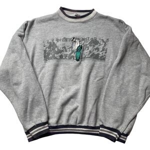 Vintage Tultex Golf Graphic Crewneck Sweatshirt Pullover Size Large USA Made